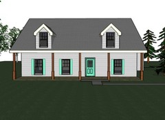 Blanche_1415G-3 siding, 3 bed / 2 bath , 2 car garage, future upstairs, PDF