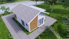 20×30 Small House Plan 6×9 Meter 2 Bed 1 Bath Gable Roof (PDF &A4 Hard Copy)