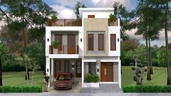 26×36 Small House Design 3 Beds 3 baths 8×11 Meter Terrace Roof (A4 Hard Copy)