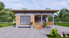 26×30 Feet Small House Plan 8×9 Meter 2 Beds 2 Bath Shed Roof PDF (A4 Hard Copy)