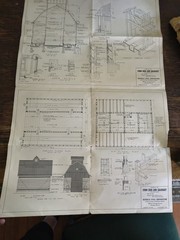 Vintage Corn Crib And Grainary Blue Prints Building Plan Republic Steel Corp Chi