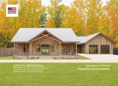 Cypress Barn Modern Ranch House – 82′ x 35′ House Plan Design – 3 Bed 2.5 Bath 1