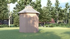 Hexagon Shed Plans – 4′ Hexagon Shape with 8′ Diameter, DIY Wood Construction