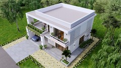 House Design Plan 12×11 Meter 40×36 Feet 4 Bedrooms PDF Plan (A4 Hard Copy)