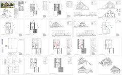 42’x70′ 2 Bed, 2 Bath A-Frame Cabin Architectural Build Plans PDF Download
