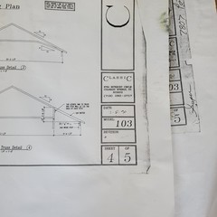 Colorado Blueprints Classic Homes Set of 5 Blue Print Papers Fine Line Design