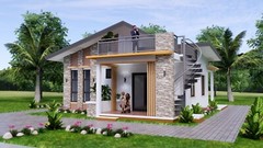 26×36 Feet Small House Plan 8×11 Meter 3 Beds 2 Baths Shed PDF (A4 Hard Copy)