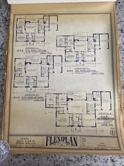 Lot Of 27- 1948 Home Plan Blueprints TRIFLEX Service Washington DC Plan Roll Set