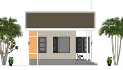 20×25 Small House Plan 6×7.5 Meter 1 Bed 1 Bath Gable Roof PDF & A4 Hard Copy
