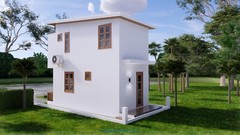 10×20 Feet Small House 3×6 Meter 1 Bed 2 Baths Shed Roof PDF Plan (A4 Hard Copy)