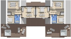86’x45’ 6 Beds, 4 Baths Double A-Frame House Architecture Build Plans PDF.