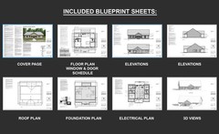 Farmhouse Barndominium – 40′ x 60′ House Plan Design – 3 Bed 2 Bath – Drawings B