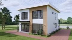 30×36 Ft House Plans 3d 9×11 Mt 4 Beds 4 Baths Hidden Roof CAD PDF &A4 Hard Copy