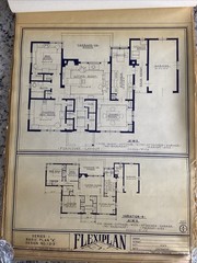 Lot Of 27- 1948 Home Plan Blueprints TRIFLEX Service Washington DC Plan Roll Set