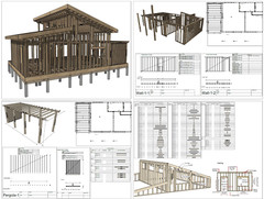 Cozy Charming Tiny House 2 Bed, 1 Bath Architectural Build Plans PDF Download