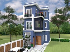 17×26 Small Home Design Plan 5×8 Meter 2 Beds 3 Baths PDF Plans (A4 Hard Copy)
