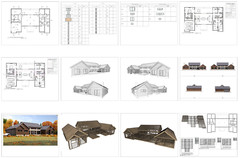 Mill Farm Loft House 4 Bed, 3.5 Bath Architectural Build Plans PDF Download