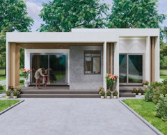 32×33 Feet Small House Plan 9.6×10 Meter 2 Bed 1 Bath PDF & A4 Hard Copy