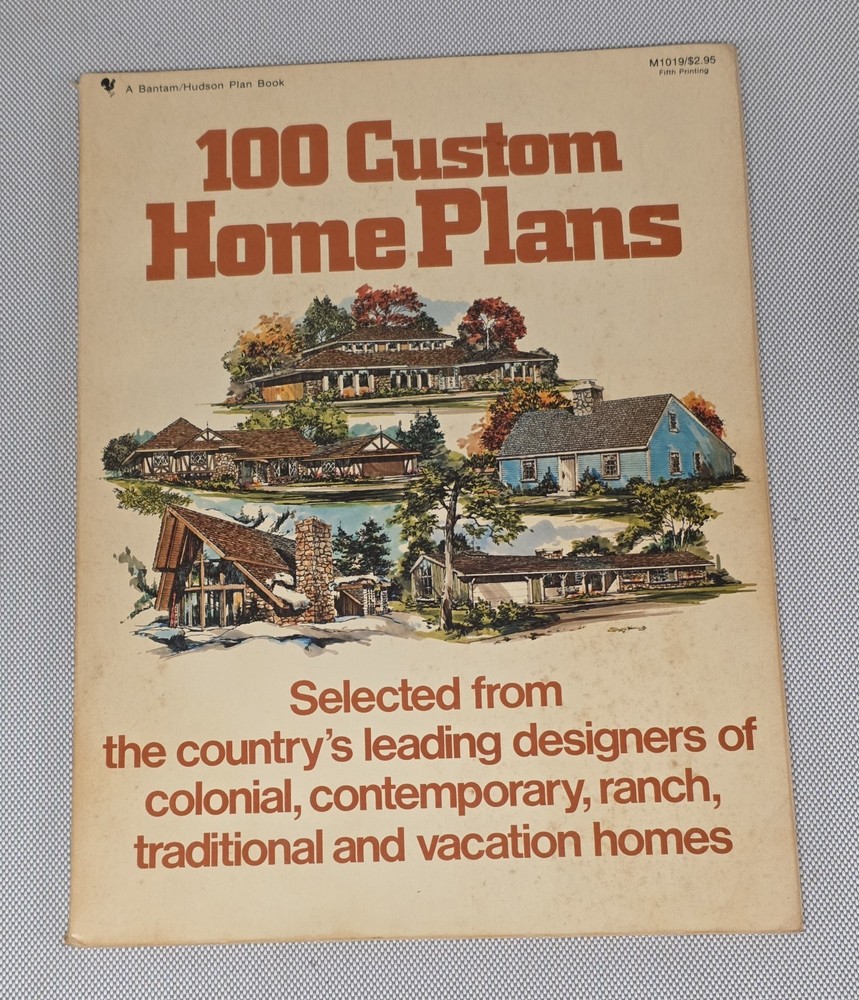 Vintage Bantam/Hudson Plan Book 100 Custom Home Plans – 1977 See Pics