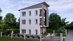 18×26 Feet 4 Beds 5 Baths House Plans 5.5×8 Meter Shed Roof (A4 Hard Copy)