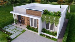 33×27 Feet Small House Design 10×8 Meter 2 Beds 2 Baths Terrace (A4 Hard Copy)