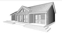 Charming backyard cabin 3 Bed, Bath Architectural Build Plans PDF Download