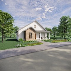 Modern Cottage Construction Plans – Modern Farmhouse 2 Bed 2 Bath – Blueprint