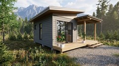 20×17 Feet Small House 6×5 Meter 1 Bed 1 Bath Shed Roof PDF, CAD &A4 Hard Copy