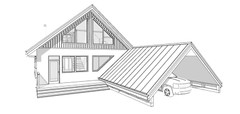 42’x70′ 2 Bed, 2 Bath A-Frame Cabin Architectural Build Plans PDF Download