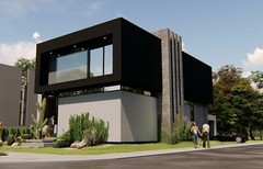 BLUEPRINTS CONTEMPORARY TWO STORY HOUSE PLAN ARCHUP #102