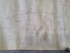 Vintage 1973 Architectural Private Residence Blueprints Bound Set 5 Sheets