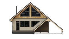 42’x70′ 2 Bed, 2 Bath A-Frame Cabin Architectural Build Plans PDF Download
