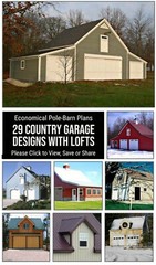 29 Country Garage Designs – Complete Pole-Barn Construction Blueprints