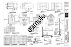 Tiny House Plan with loft – Farmhouse Style – 1 BR, 387 sf. Living Space.