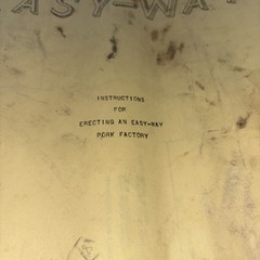 Vintage Instructions For Erecting An “Easy Way” Pork Factory. Floor Plan, Gates