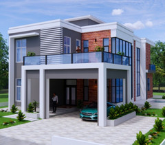 38×70 House Plan 11.5×21 Meter 3 Bed 5 bath Slab Roof PDF Plan (A4 Hard Copy)
