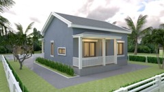 30×30 Feet House Plan 9×9 Meter 2 Bed 1 bath Gable Roof PDF Plan (A4 Hard Copy)