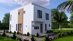 26×33 House Plans 8×10 Meter 3 Beds 3 Baths Terrace Roof PDF Plan (A4 Hard Copy)
