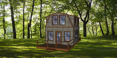 Small Cabin 16ft x 16ft 2 floors Gambrel Roof Build plans, lumber list -PDF