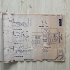 2-Story Colonial Gable-Front House 3 Bed 2.5 Bath 14page ORIGINAL Blueprint 1994