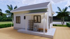 24×20 Feet Tiny House Plans 7×6 Meter One Bed Gable Roof PDF Plan (A4 Hard Copy)