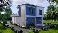 26×33 Feet House Design Plan 8×10 Meter 3 Beds 3 Baths Shed Roof (A4 Hard Copy)