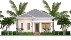 30×30 Feet House Plans 9×9 Meter 2 Beds 1 bath Hip Roof PDF Plan (A4 Hard Copy)