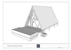 A-Framed Cabin House With Pool | PDF and AutoCAD File For BluePrint Plans
