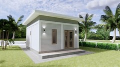 16×23 Feet Small House Plan 5×7 Meter 2 Beds 1 Bath Flat Roof PDF (A4 Hard Copy)