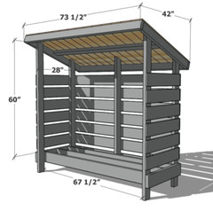 DIY Small Firewood Shed Plan – Step-by-Step Build Guide Beginer level – ft/in