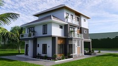 House Plan 26×49 Feet 8×15 Meter 5 Beds 5 Baths Hip Roof PDF Plan (A4 Hard Copy)
