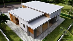 40×36 Feet House Plans 12×11 Meter 3 Beds 3 Baths Flat Roof PDF (A4 Hard Copy)