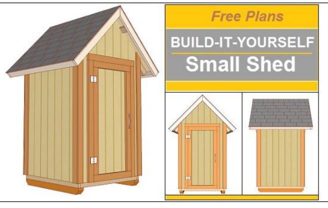 Handmade Shed Plans Gable 4’x4′ Traditional Style with Material & Cutting Lists