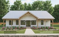 Farmhouse Barndominium – 40′ x 60′ House Plan Design – 3 Bed 2 Bath – Drawings B